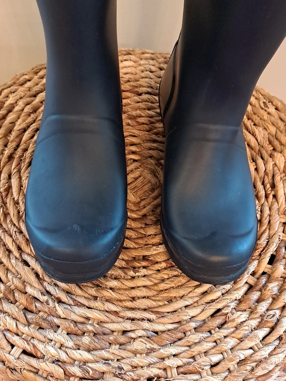 Hunter Youth Unisex Wellie Rain/Outdoor Tall Preppy Navy Rubber Boots G3/B2